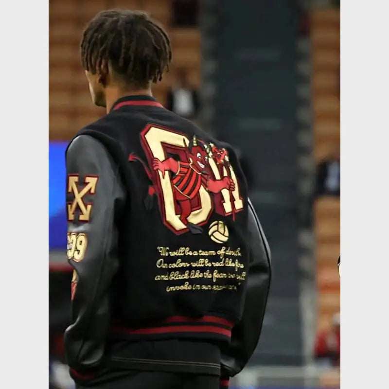 Ac Milan X Off-White 125th Anniversary Varsity Jacket