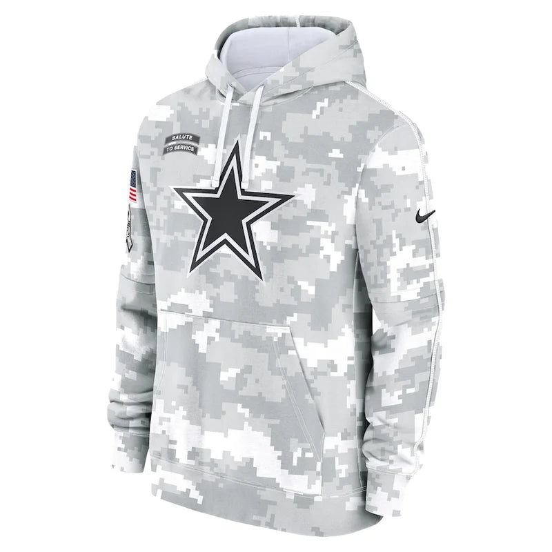 Cowboys Arctic Camo Flag Hoodie