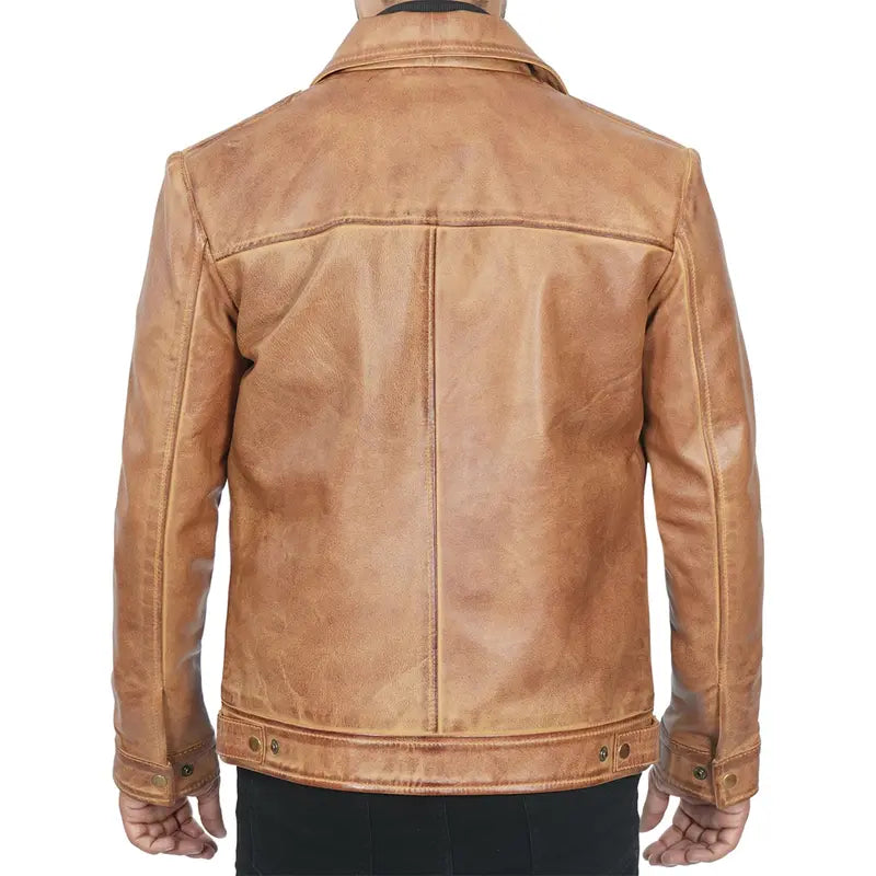 Casual Harrington Vintage Leather Jacket