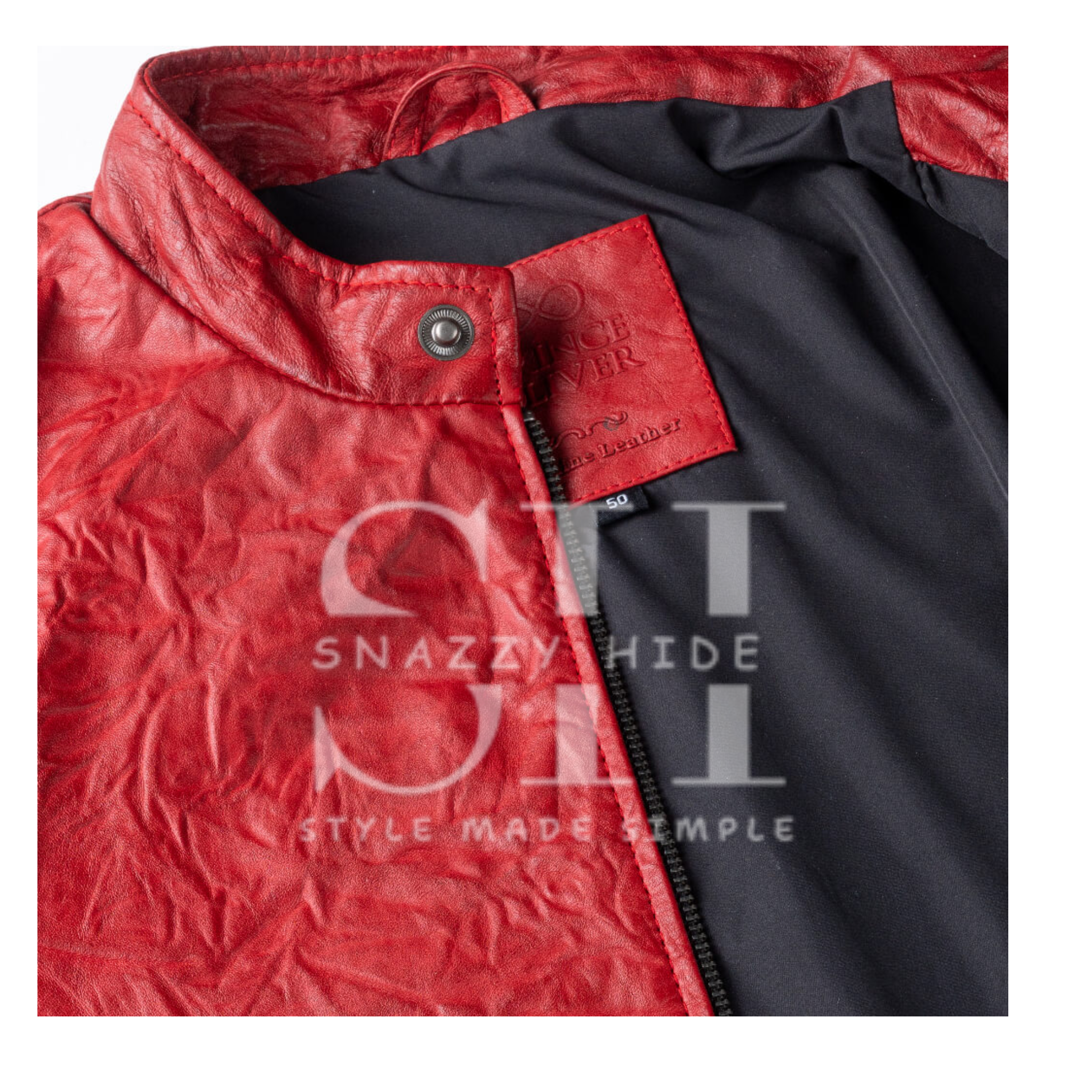 Oliver Red Aviator Cafe Racer Leather Jacket