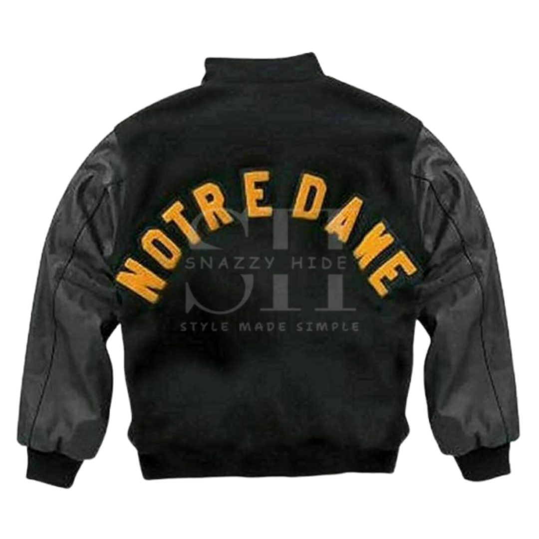 Irish Varsity Black Bomber Jacket