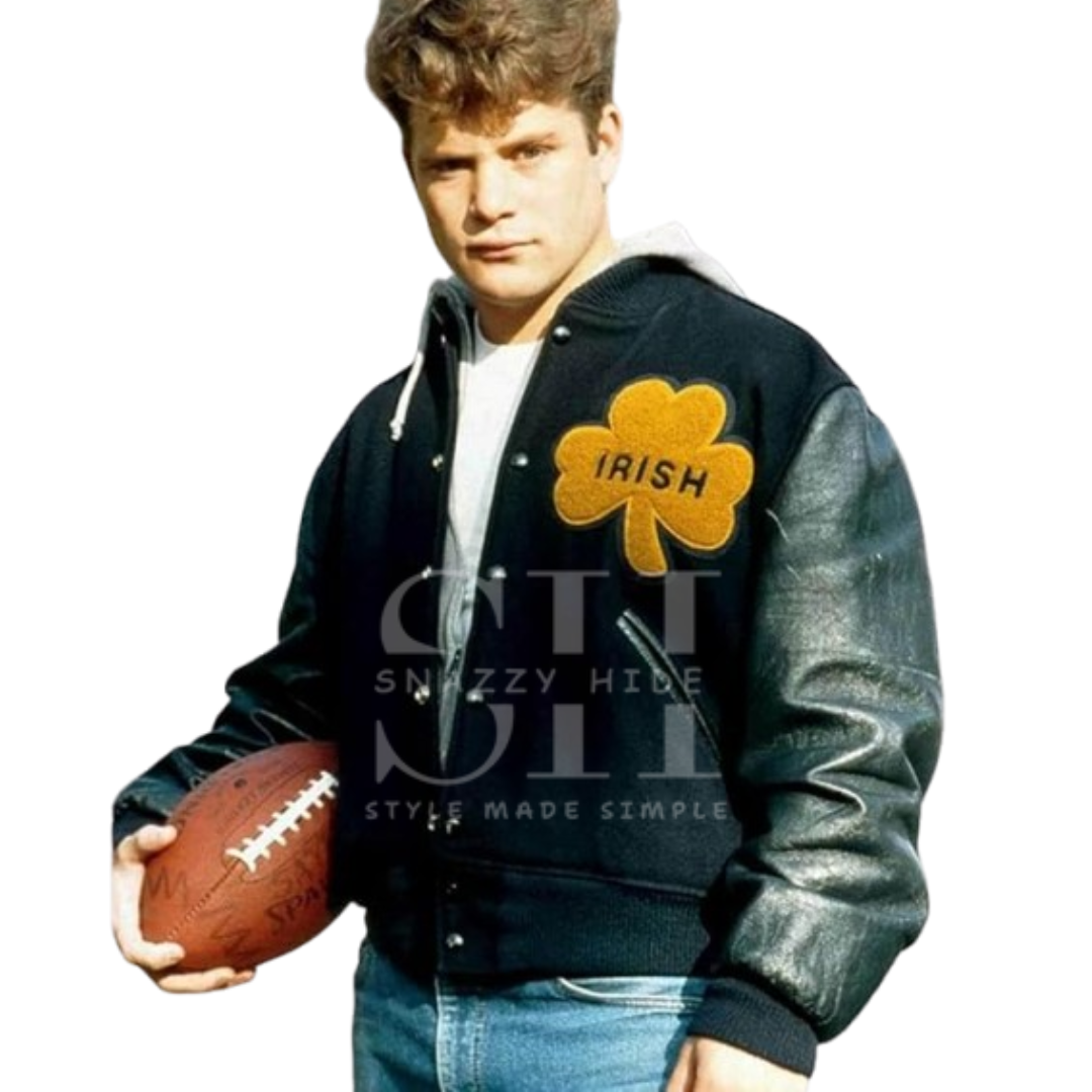 Irish Varsity Black Bomber Jacket