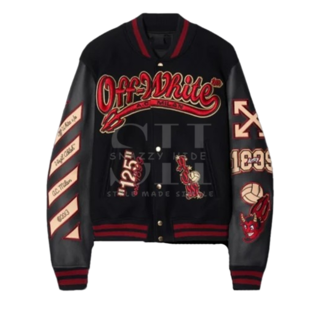 Ac Milan X Off-White Varsity Jacket