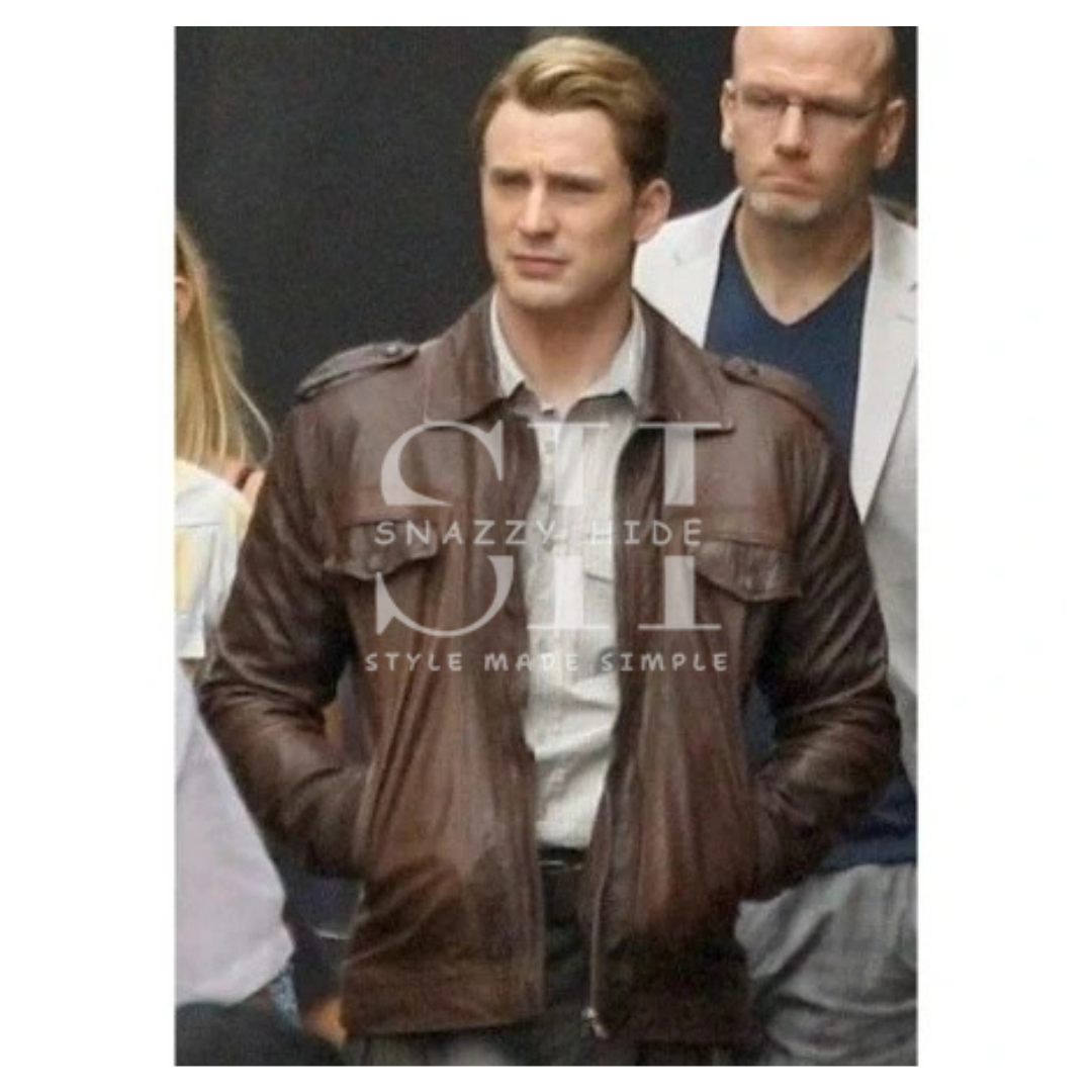 Steve Rogers The Avenger Leather Jacket
