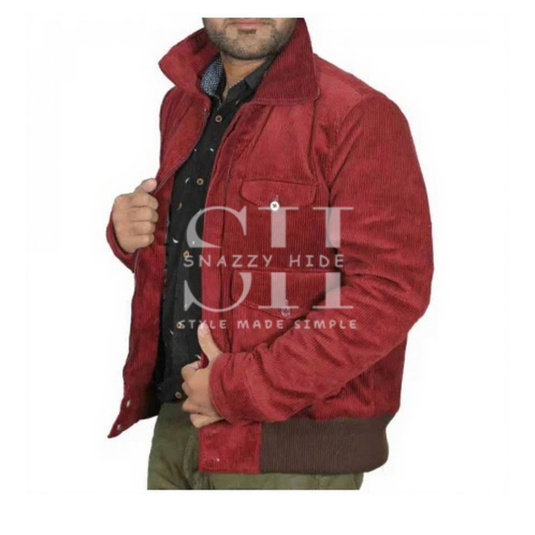 Jack Nicholson Shining Movie Red Corduroy Jacket