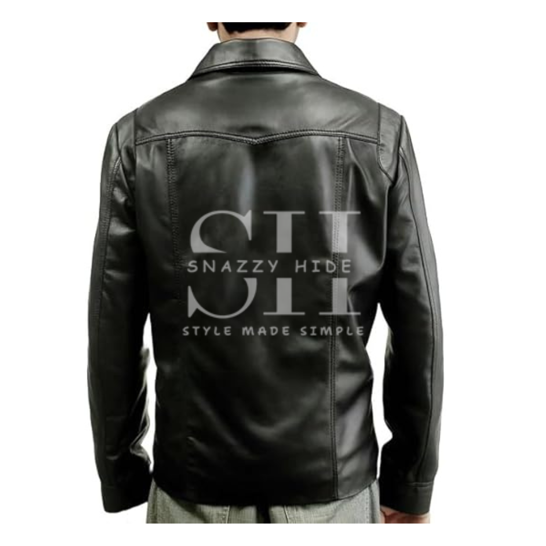 Men's Killing Them Softly Brad Pitt Leather Jacket