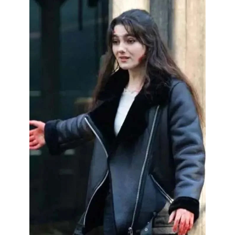 Geek Girl Harriet Manners Shearling Leather Jacket