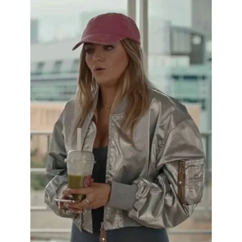 Geek Girl Daisy Jelley Silver Bomber Jacket
