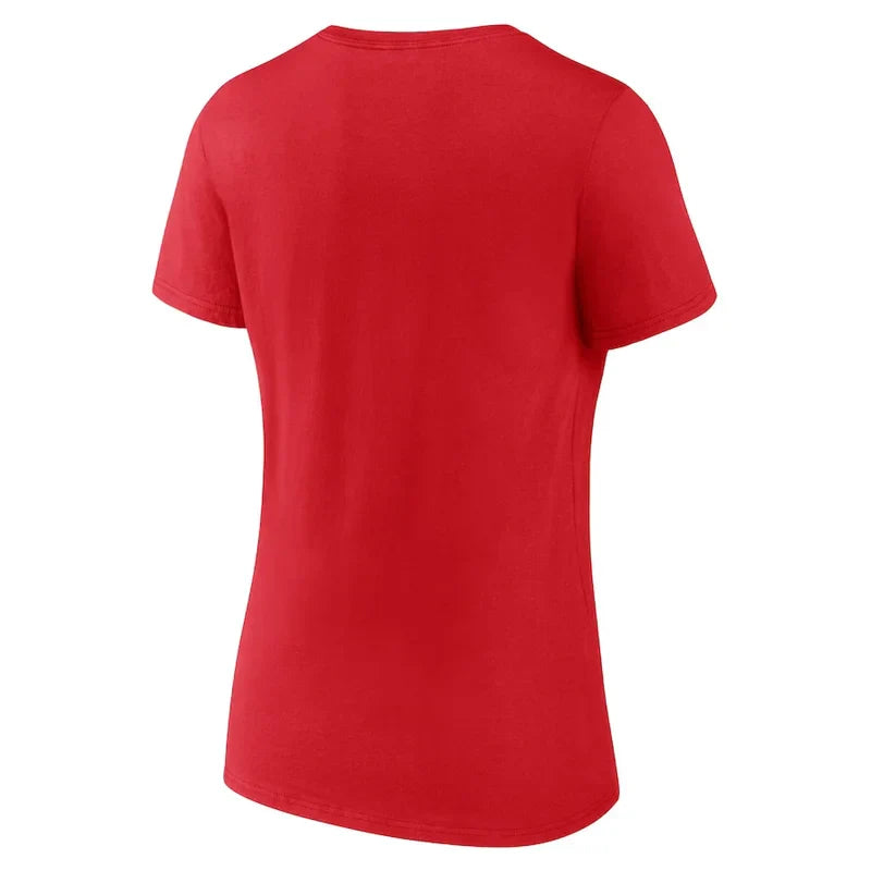 Women's Team USA Painting Paris 2024 Olympics V-Neck Fanatics Red T-Shirt