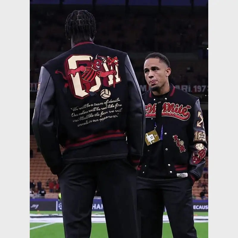 Ac Milan X Off-White 125th Anniversary Varsity Jacket