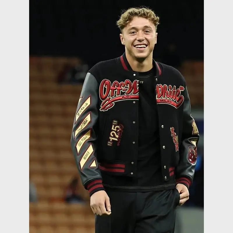 Ac Milan X Off-White 125th Anniversary Varsity Jacket