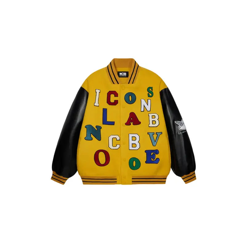 Baseball Jersey Colorful Letters jackets