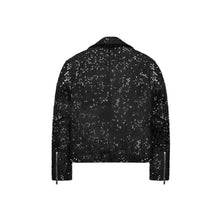 Unisex sequin-biker-jacket