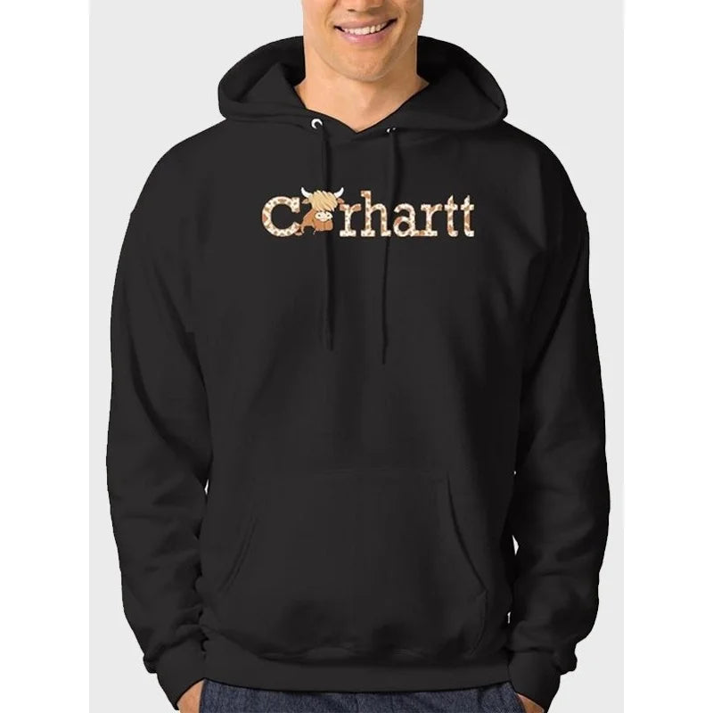 Highland Cow Carhartt Fleece Hoodie