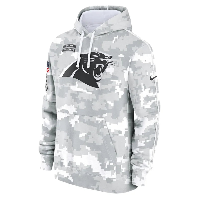 Carolina Panthers 2024 Arctic Camo Flag Hoodie