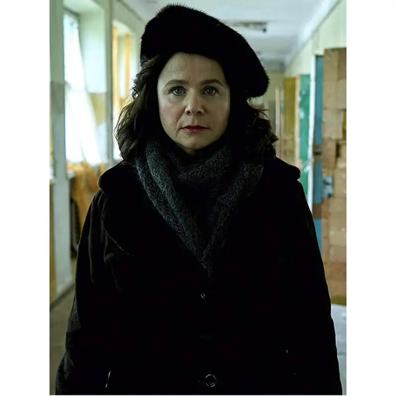 Emily Watson Chernobyl Dark Brown Suede leather Coat