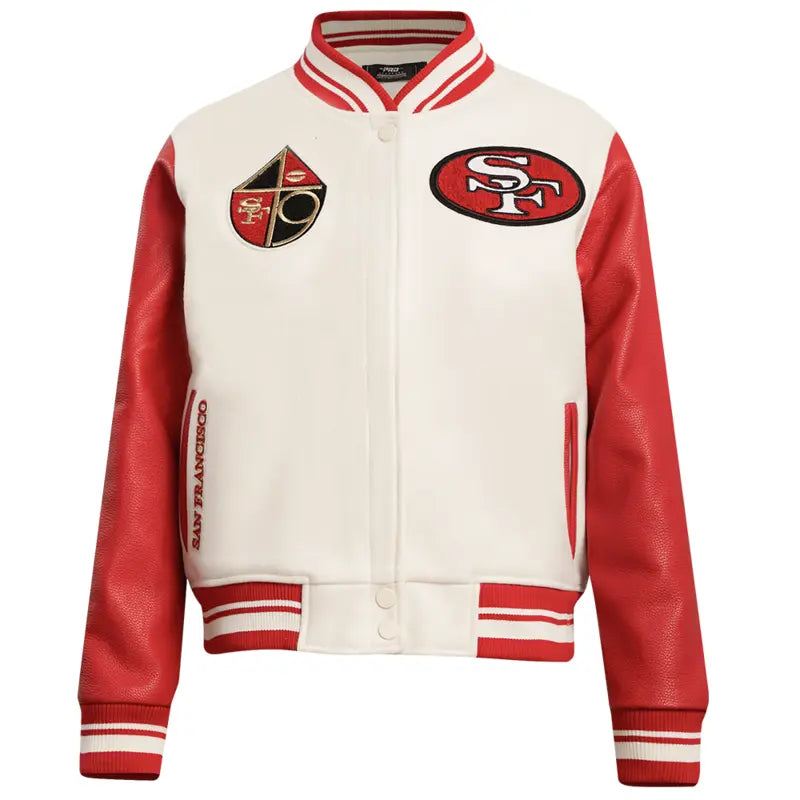 49ers Retro Classic San Francisco Rib Wool Varsity Jacket