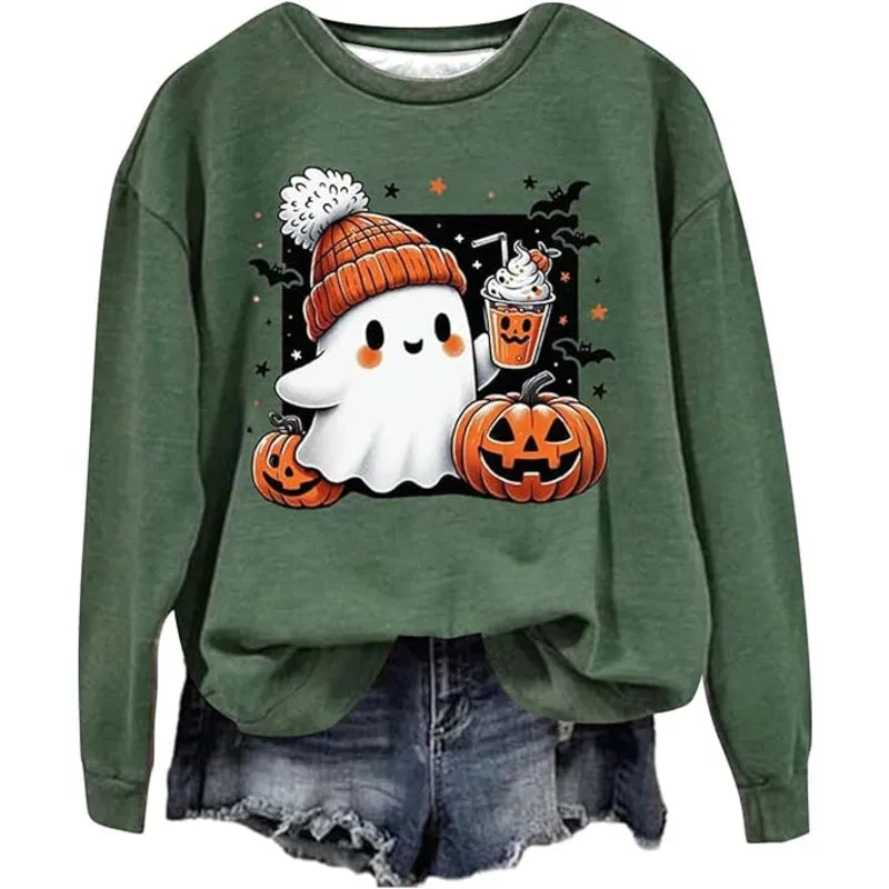 Halloween Pumpkin Fleece Multicolor Sweatshirts