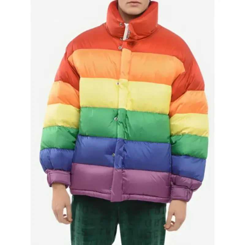 Gooba 69 Rainbow Color Puffer Jacket