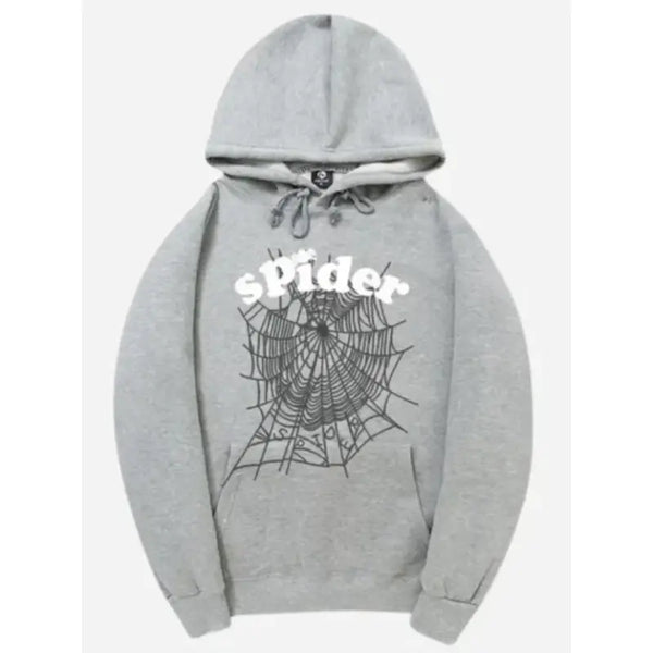 Grey Spider Fleece Hoodie