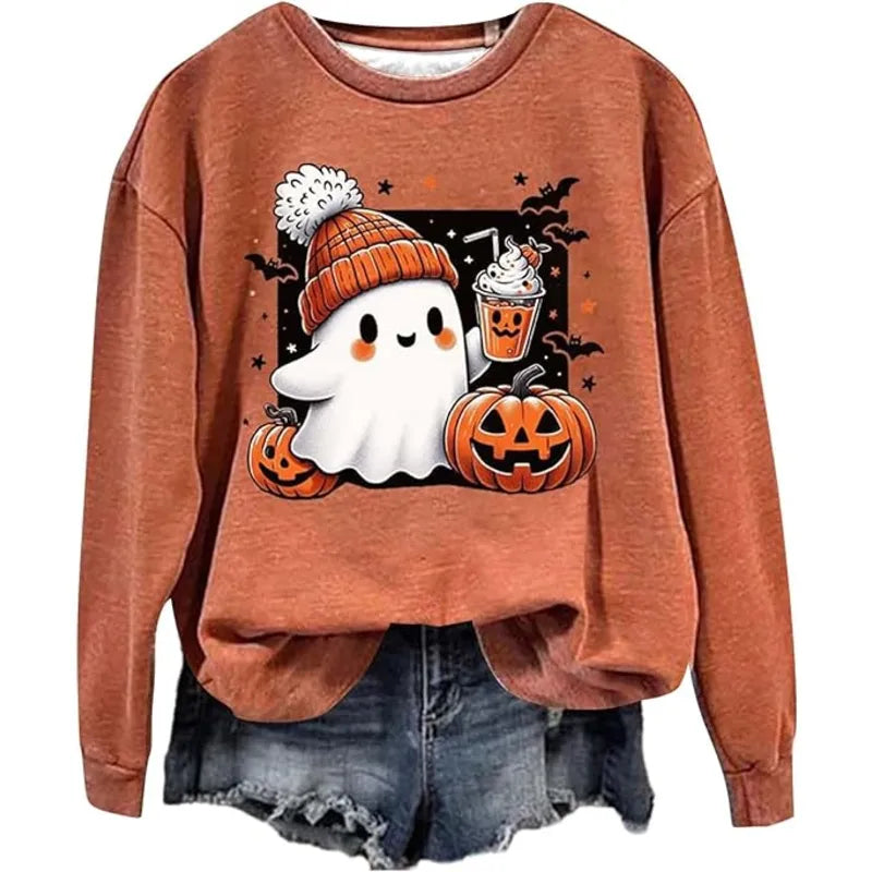 Halloween Pumpkin Fleece Multicolor Sweatshirts