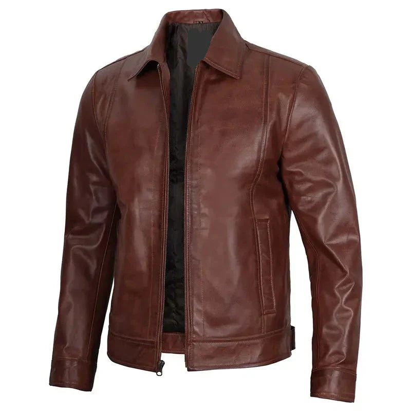 Harrington Reeves Brown Leather Jacket