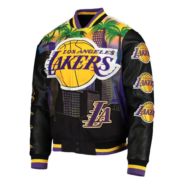Los Angeles Lakers Remix Multicolor Varsity Jacket