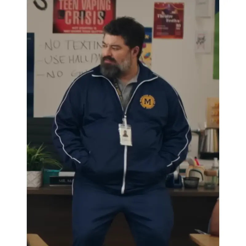 Movie English Teacher 2024 Sean Patton Blue Fleece Jacket