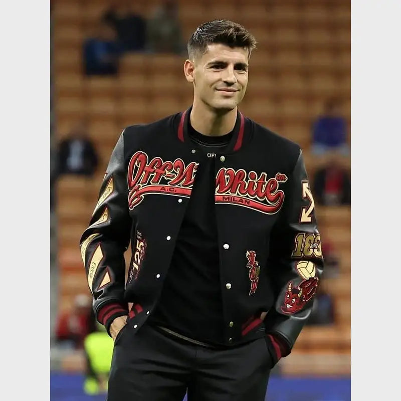 Ac Milan X Off-White 125th Anniversary Varsity Jacket