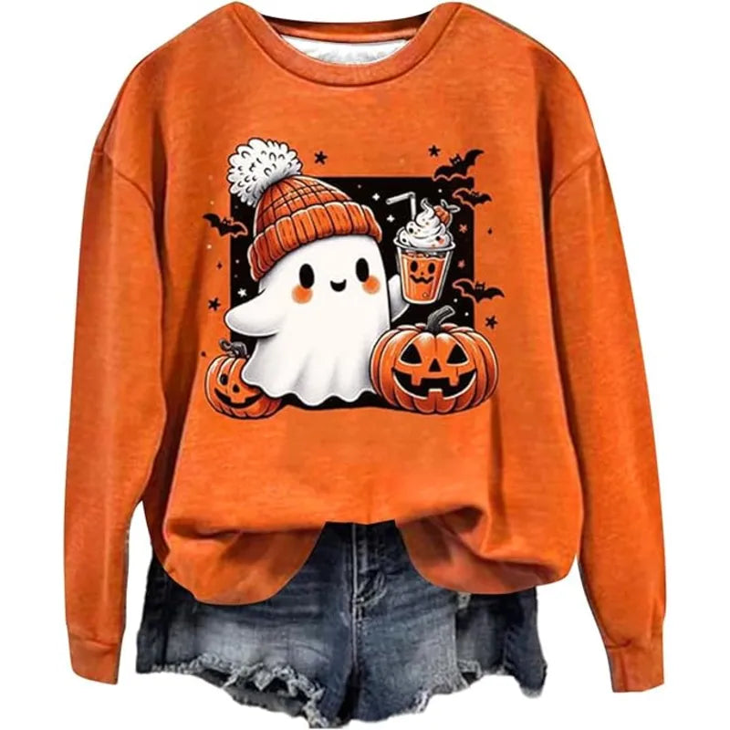 Halloween Pumpkin Fleece Multicolor Sweatshirts
