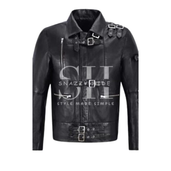 Michael Jackson Bad Vintage Leather Jacket in Black Color