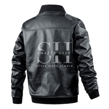 Mens Windy Slimfit Black Leather Jacket