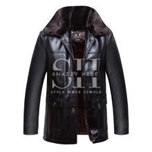 Mens Velvet Plus Warm stylish Leather Jacket