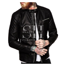 Mens Motorcycle Real Lambskin Leather Genuine Jacket