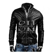 Mens Designer Slim Fit Black Quilted Jacket