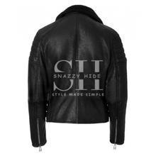 Mens Designer Jacket with Fur Collar