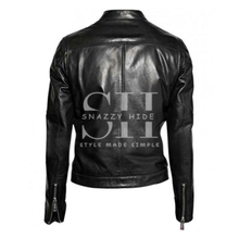Mens Black Leather Moto Jacket