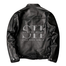 Mens Black Leather Biker Jacket On Hot Sale