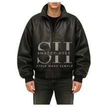 Men’s Premium Black Bomber Oversized Jacket