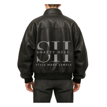 Men’s Premium Black Bomber Oversized Jacket