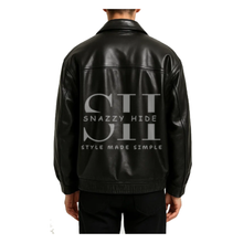 Men’s Classic Black Leather Zip-Up Jacket