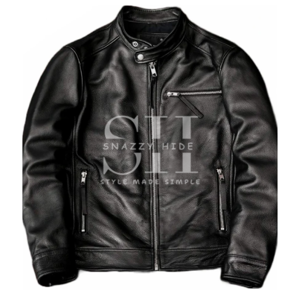 Men’s Real Leather Biker Jacket