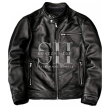 Men’s Real Leather Biker Jacket