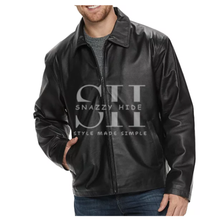 Mens Vintage Black Leather Jacket