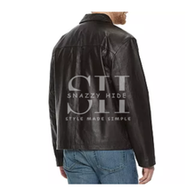 Mens Vintage Black Leather Jacket