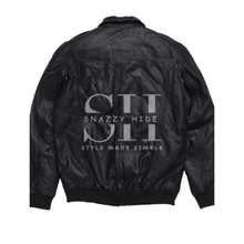 Mens Black Aviator Leather Jacket