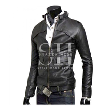 Slim fit Mens Vintage Leather Jacket