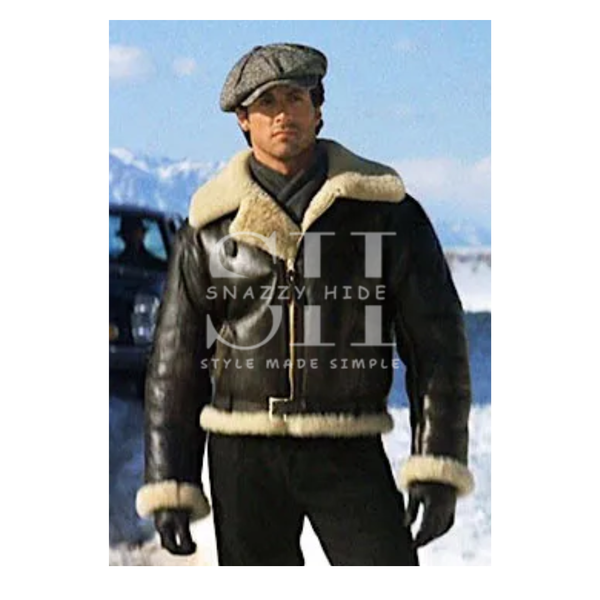 Rocky 4 Balboa Bomber Shearling Winter Flying Jacket