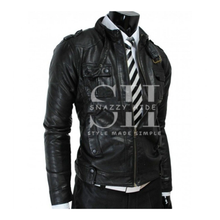 Slim fit Mens Vintage Leather Jacket
