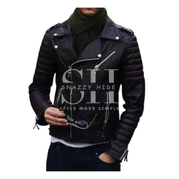 Men’s Fashion Motorcycle Leather Jacket